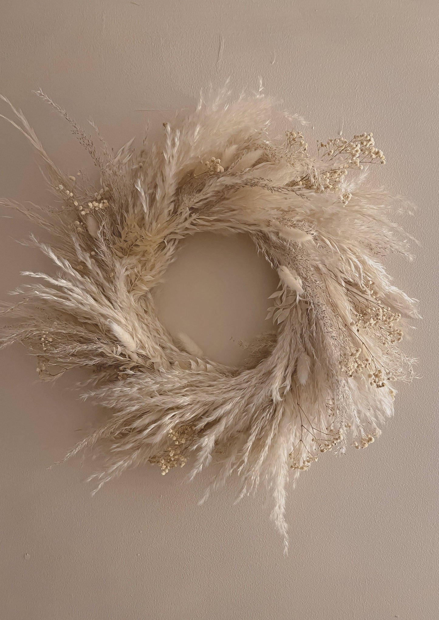 Mixed Floral Pampas Wreath