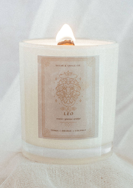 Leo Zodiac Soy Candle