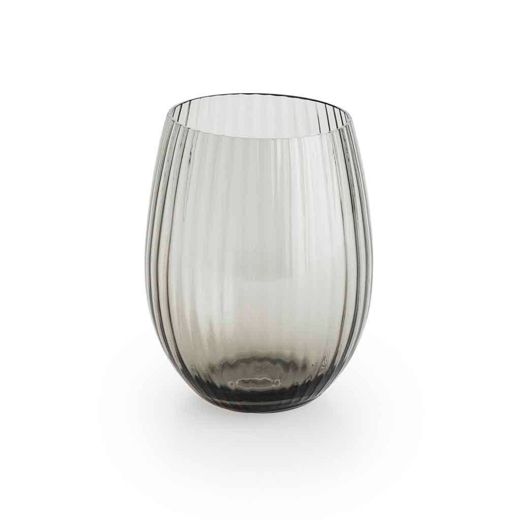 Nuit Ribbed Glass - Set of 4