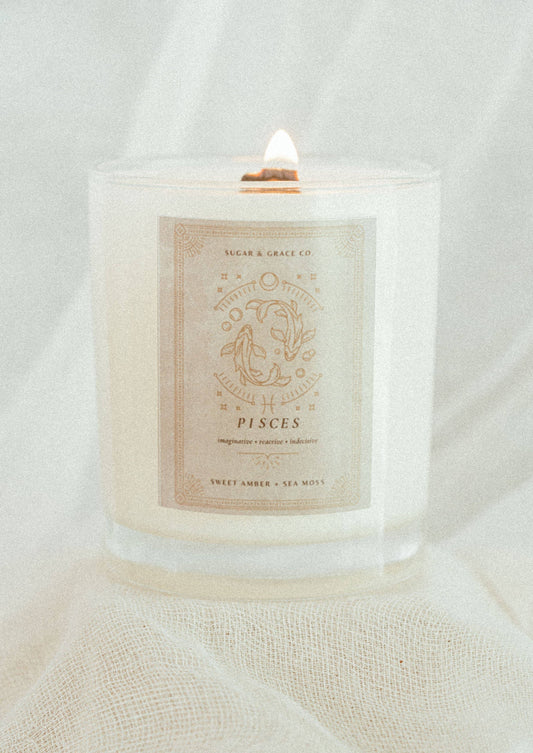 Pisces Zodiac Soy Candle